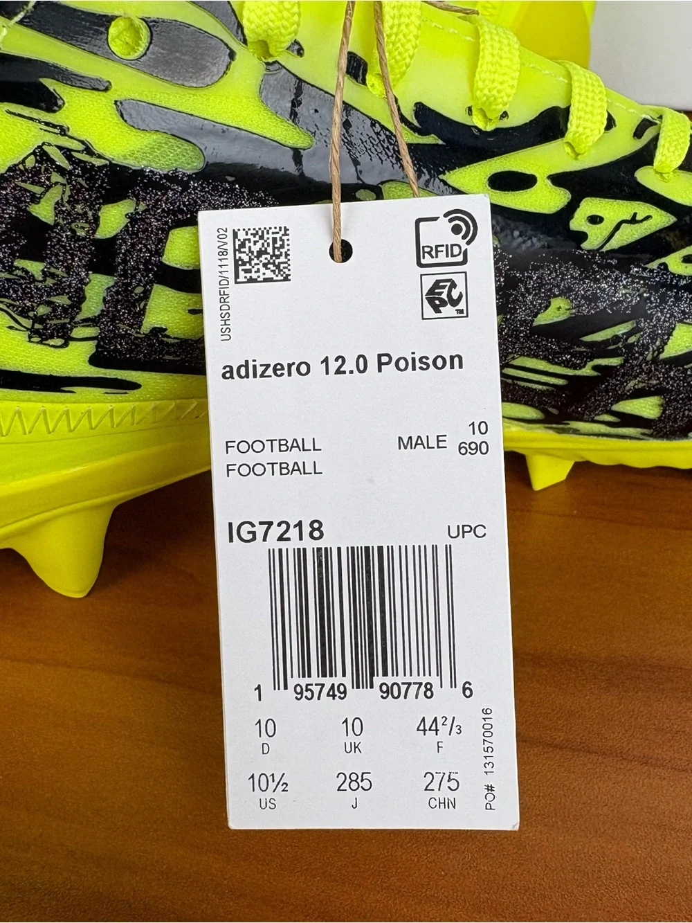 Adidas Adizero 12.0 Poison Football Cleats